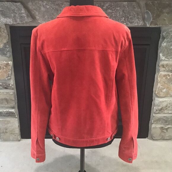 Northern Reflections Women's Leather Jacket, Red, Medium - Picture 5 of 8